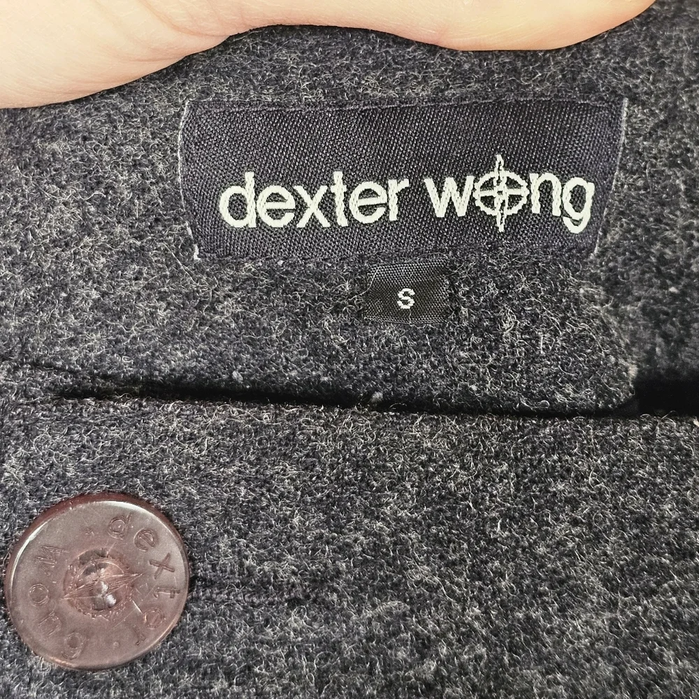 Dexter Wong Vintage 90s Men's Gray Wool Trousers